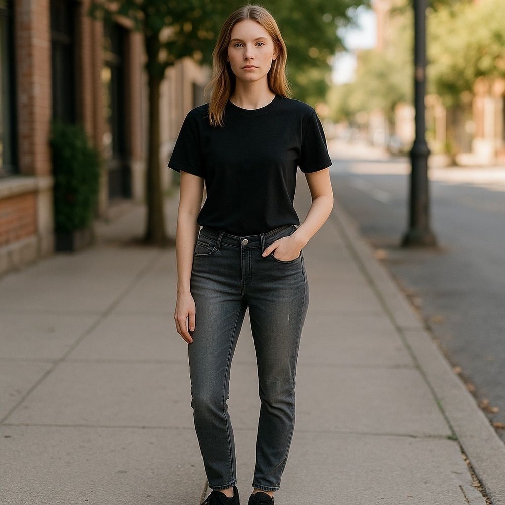 Democracy Gray Skinny Jeans with Contemporary Style